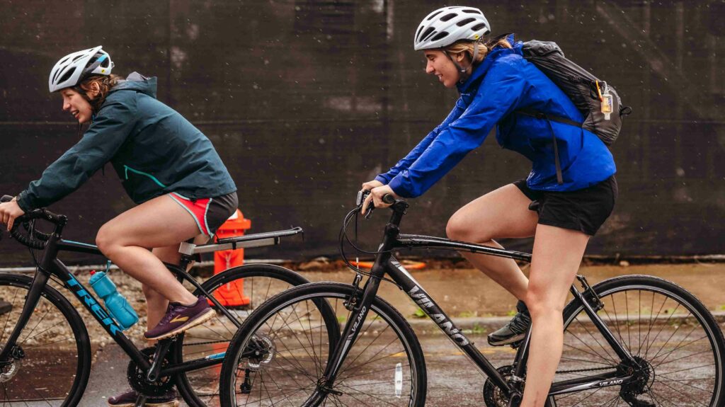 Commuting by bike in the rain