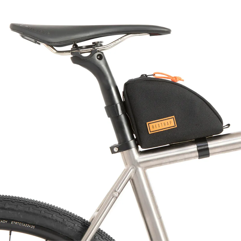 uPRISE Bikes Restrap Rear Top Tube Bag - 0.8L - Black | Price match, 365 day return s, 18-Month Warranty, Finance Available & Free UK Delivery
