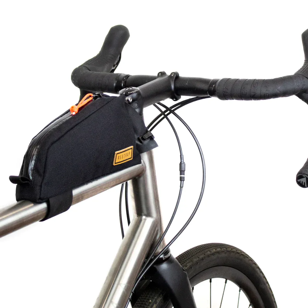 uPRISE Bikes Restrap Top Tube Bag - 0.8L - Black | Price match, 365 day return s, 18-Month Warranty, Finance Available & Free UK Delivery