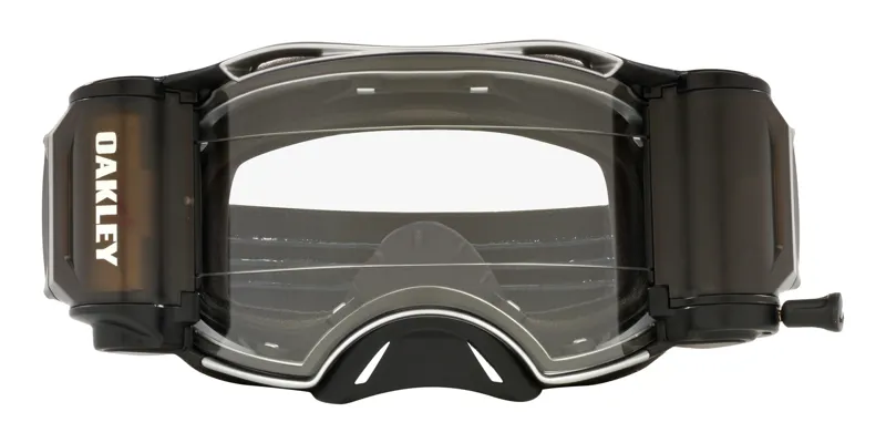 Oakley Airbrake MX Goggles - Tuff Blocks Gunmetal Black/Clear Roll Off-1