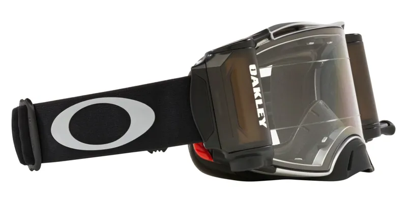 Oakley Airbrake MX Goggles - Tuff Blocks Gunmetal Black/Clear Roll Off-6