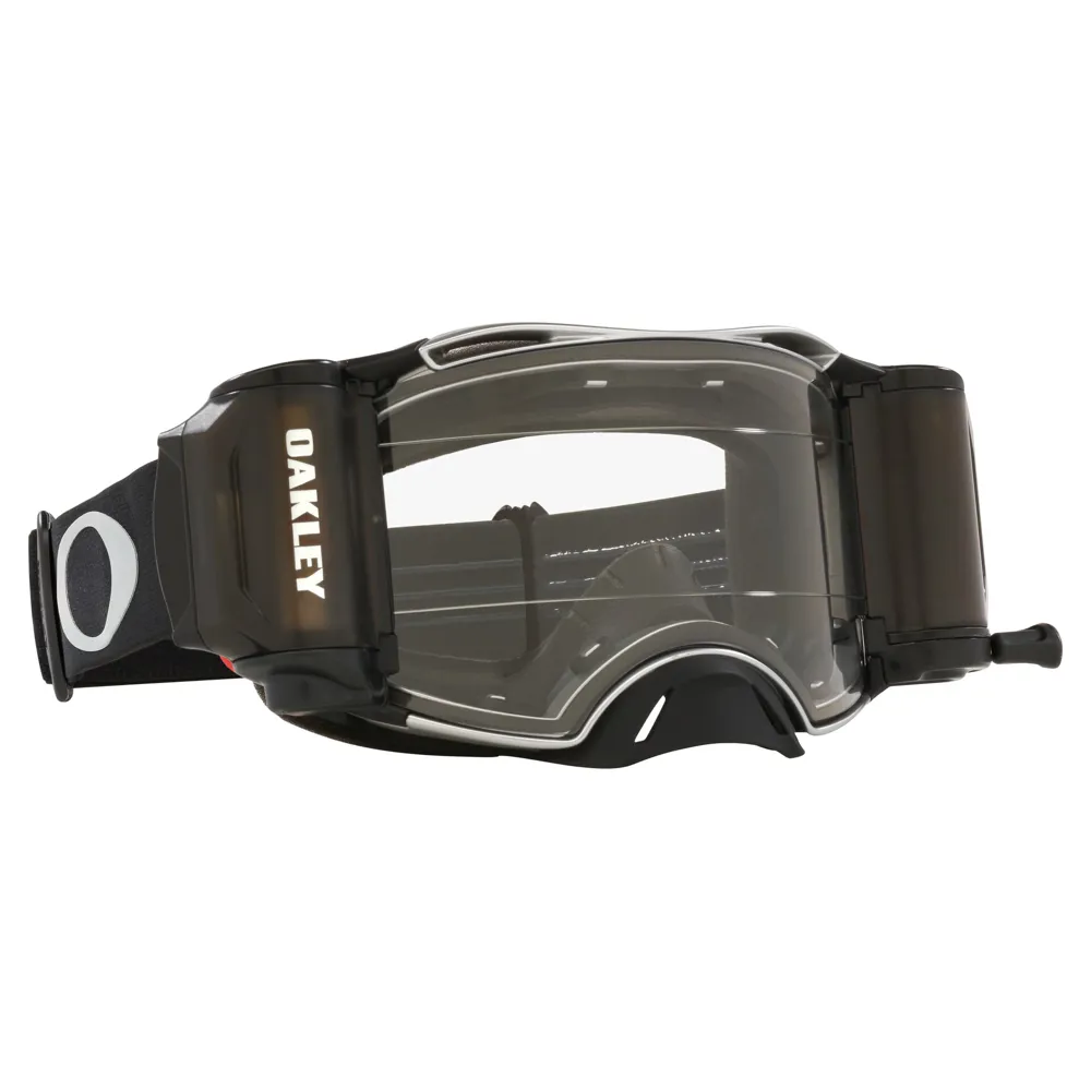 uPRISE Bikes Oakley Airbrake MX Goggles - Tuff Blocks Gunmetal Black/Clear Roll Off | Price match, 365 day return s, 18-Month Warranty, Finance Available & Free UK Delivery