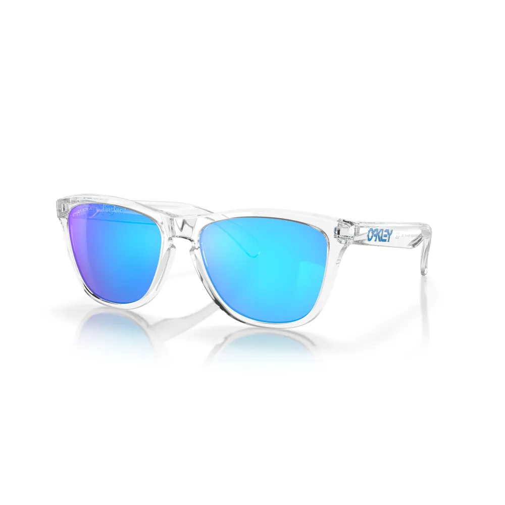 uPRISE Bikes Oakley Frogskins Sunglasses - Clear/Prizm Sapphire Iridium Lens | Price match, 365 day return s, 18-Month Warranty, Finance Available & Free UK Delivery