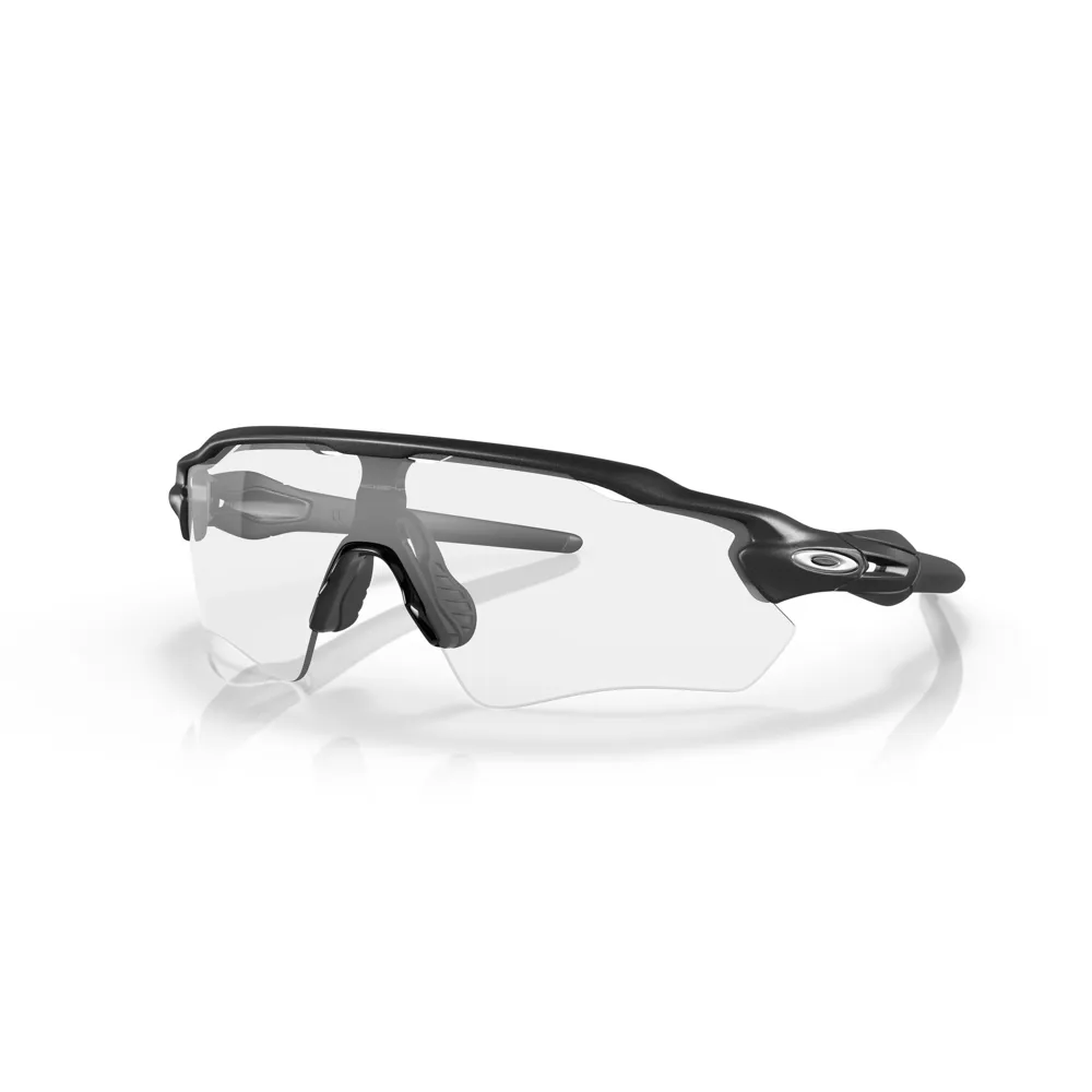 uPRISE Bikes Oakley Radar Ev Path Cycling Sunglasses - Steel/Clear 50 Black Irid Photo Lens | Price match, 365 day return s, 18-Month Warranty, Finance Available & Free UK Delivery