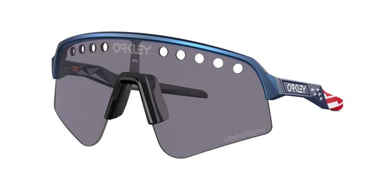 Oakley Sutro Lite Sweep Cycling Sunglasses - TLD Blue Colorshift/Prizm Grey Lens