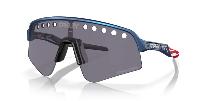 Oakley Sutro Lite Sweep Cycling Sunglasses - TLD Blue Colorshift/Prizm Grey Lens-8