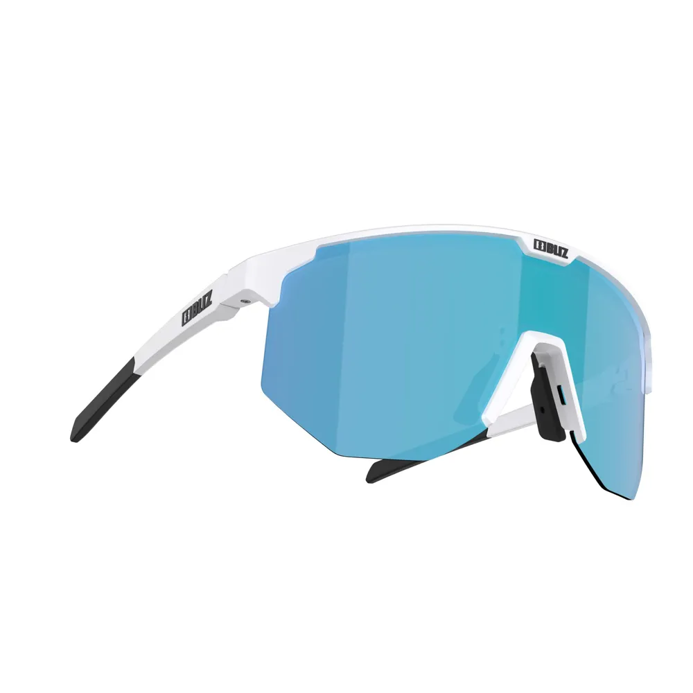 uPRISE Bikes Bliz Hero Small Frame Cycling Sunglasses - Matt White/Brown Blue Mirror | Price match, 365 day return s, 18-Month Warranty, Finance Available & Free UK Delivery