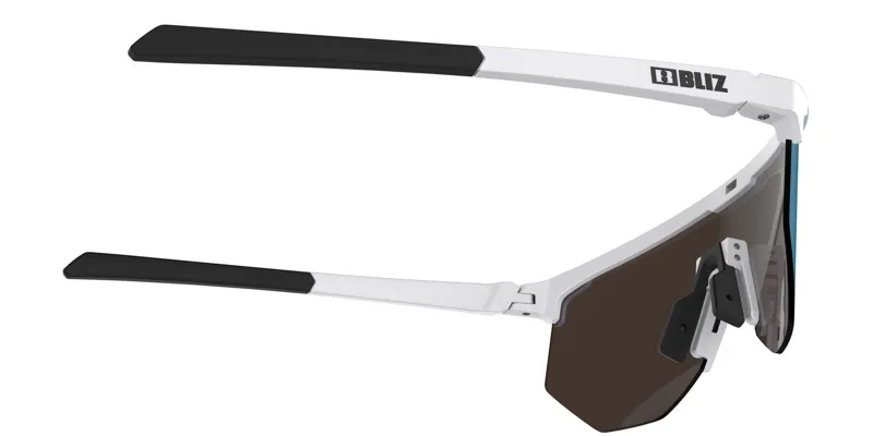 Bliz Hero Small Frame Cycling Sunglasses - Matt White/Brown Blue Mirror-1