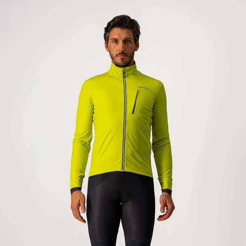 Castelli Go Men's Windproof Jacket - Electric Lime/Black