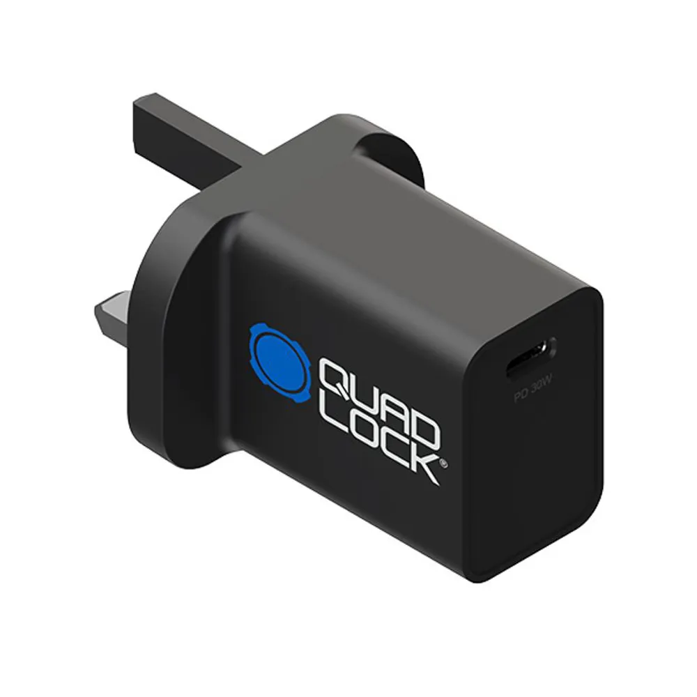uPRISE Bikes Quad Lock 30W USB C UK Power Adapt Type G - Black | Price match, 365 day return s, 18-Month Warranty, Finance Available & Free UK Delivery