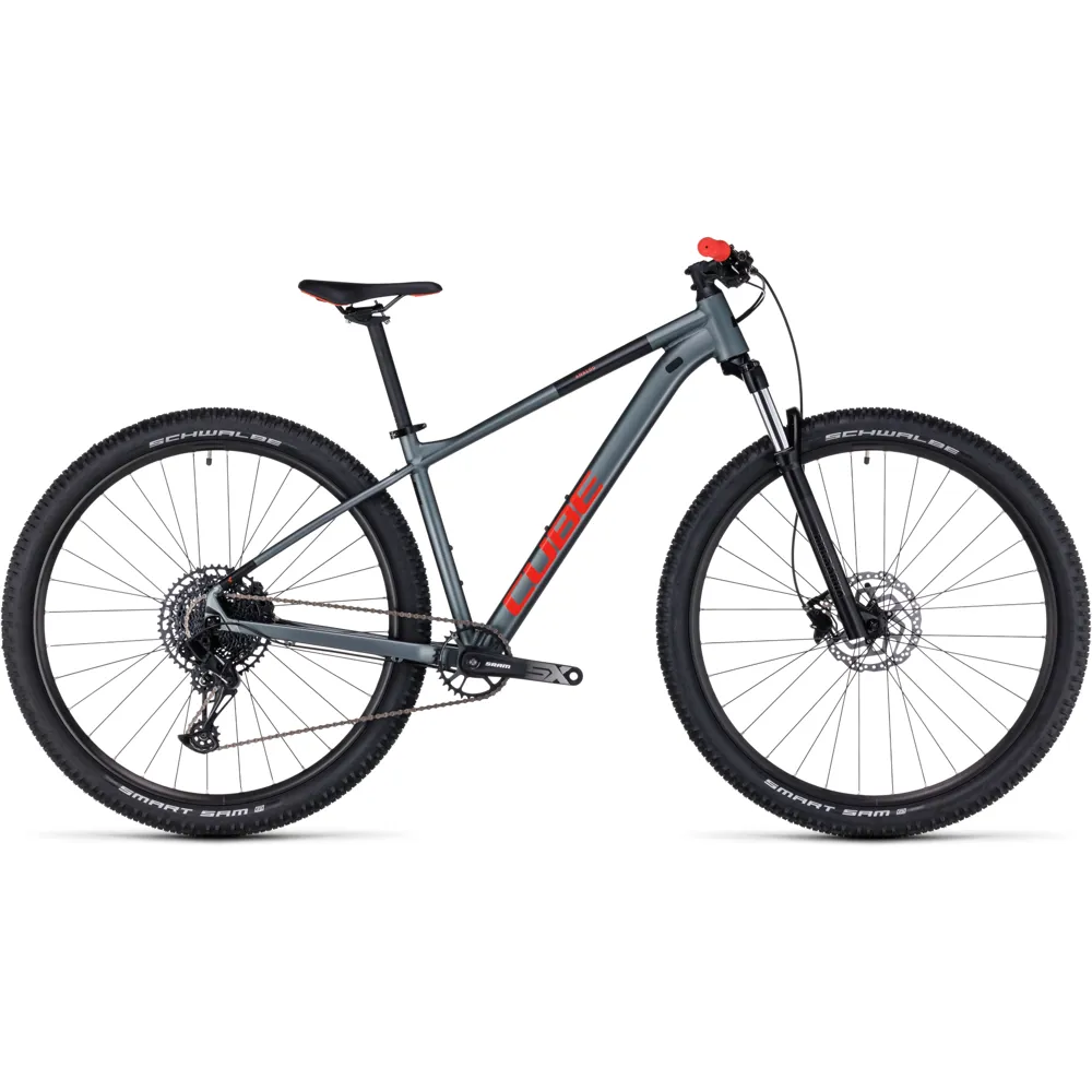 uPRISE Bikes Cube Analog 27.5/29er 2024 Hardtail Mountain Bike - Flashgrey/Red | Price match, 365 day return s, 18-Month Warranty, Finance Available & Free UK Delivery