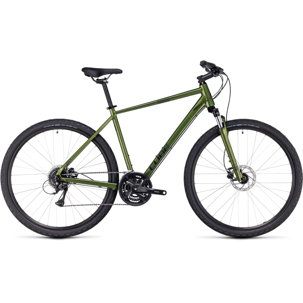 uPRISE Bikes Cube Nature 2024 Hybrid Bike - Shinymoss/Black | Price match, 365 day return s, 18-Month Warranty, Finance Available & Free UK Delivery