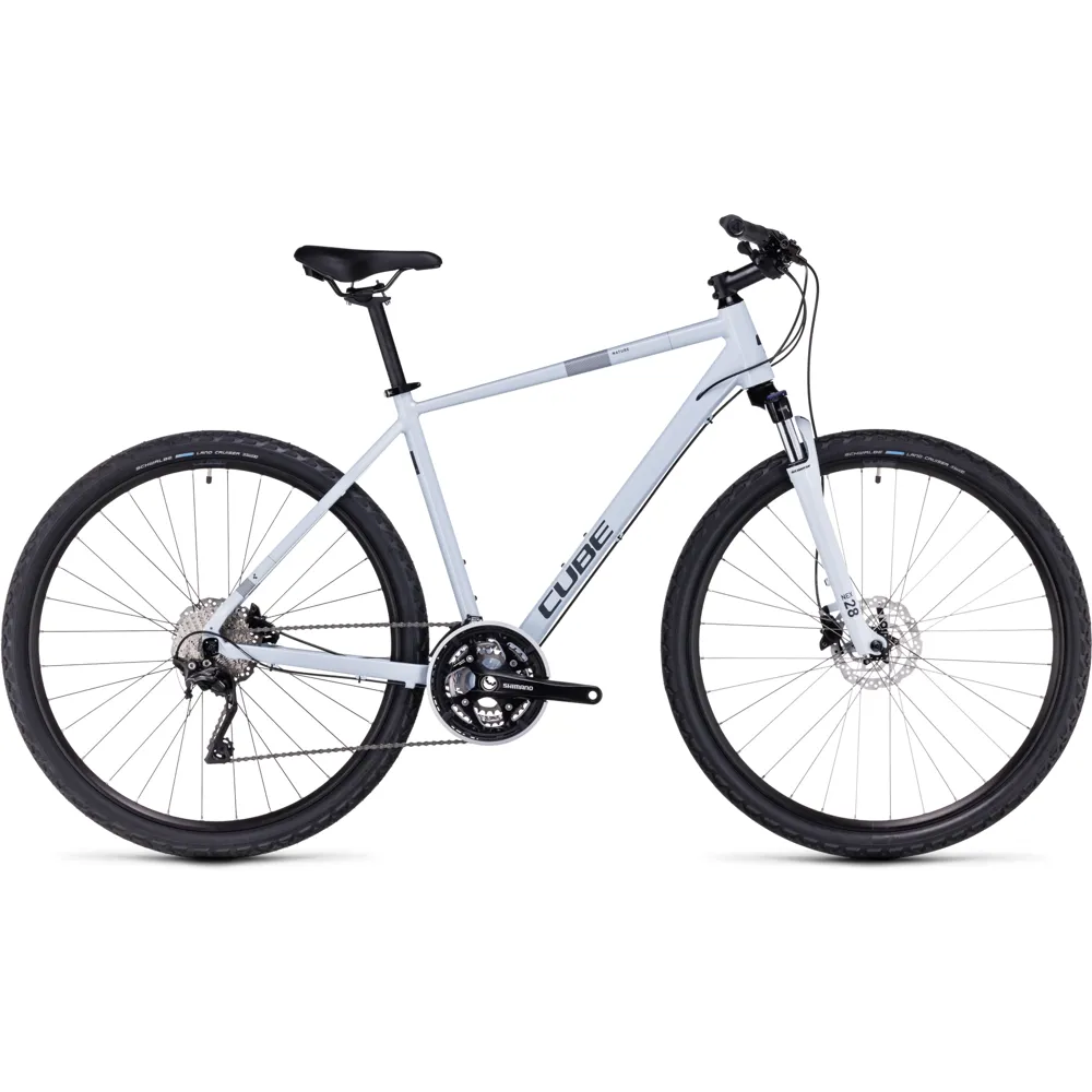 uPRISE Bikes Cube Nature Pro 2024 Hybrid Bike - Frosthwite/Grey | Price match, 365 day return s, 18-Month Warranty, Finance Available & Free UK Delivery