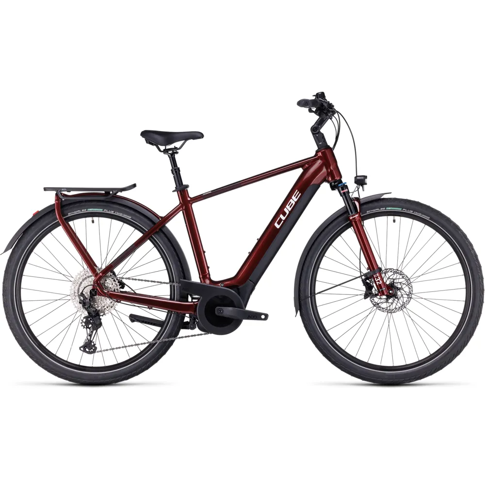 uPRISE Bikes Cube Touring Hybrid EXC 625 2024 Electric Hybrid Bike - Red/White | Price match, 365 day return s, 18-Month Warranty, Finance Available & Free UK Delivery