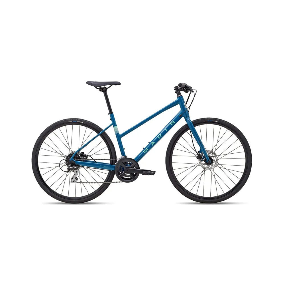 uPRISE Bikes Marin Fairfax 2 ST 2024 Women's Hybrid Bike - Blue/Green | Price match, 365 day return s, 18-Month Warranty, Finance Available & Free UK Delivery
