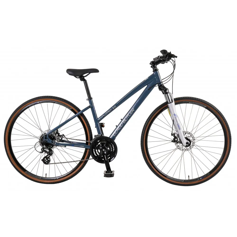 uPRISE Bikes Claud Butler Explorer 3.0 Low Step Women's Hybrid Bike - Grey | Price match, 365 day return s, 18-Month Warranty, Finance Available & Free UK Delivery