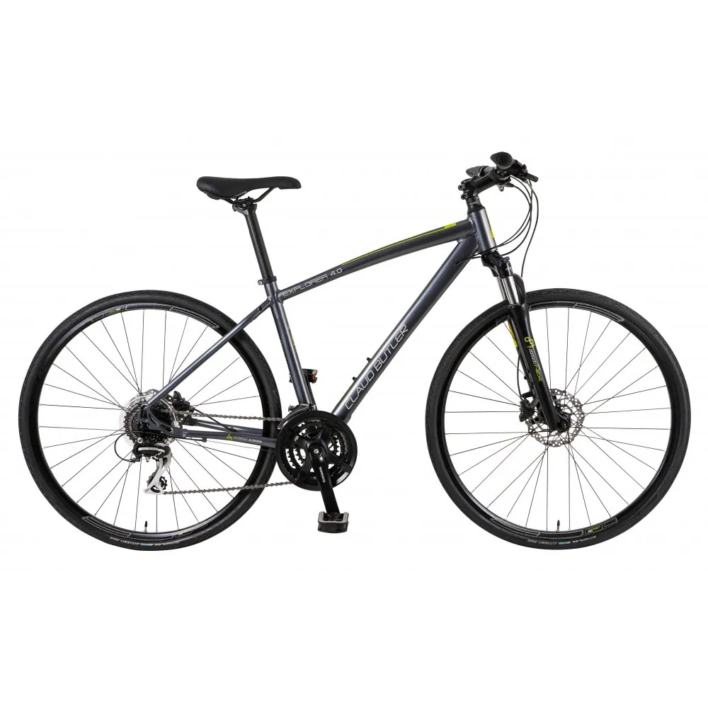 uPRISE Bikes Claud Butler Explorer 4.0 Hybrid Bike - Grey | Price match, 365 day return s, 18-Month Warranty, Finance Available & Free UK Delivery