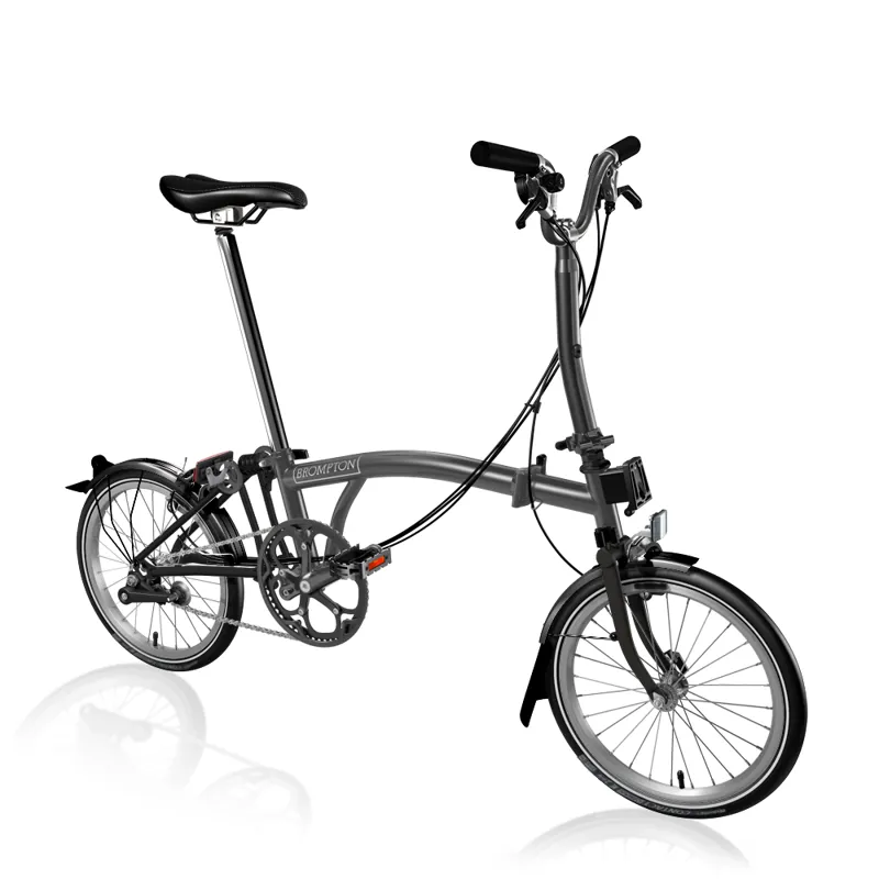 Brompton M4L P-Line Mid 2025 Superlight Folding Bike - Midnight Black