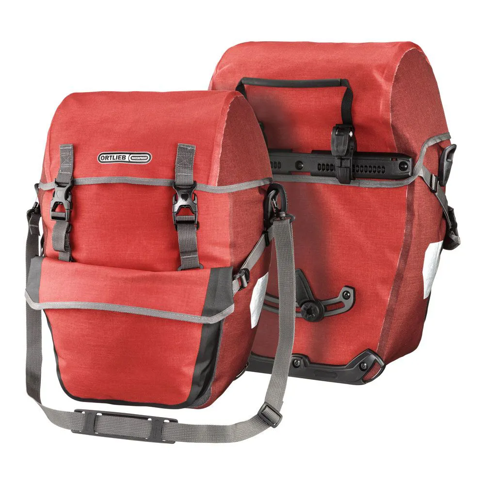 uPRISE Bikes Ortlieb Bike Packer Plus QL2.1 Pannier Bags - 42 Litre - Salsa/Dark Chili | Price match, 365 day return s, 18-Month Warranty, Finance Available & Free UK Delivery