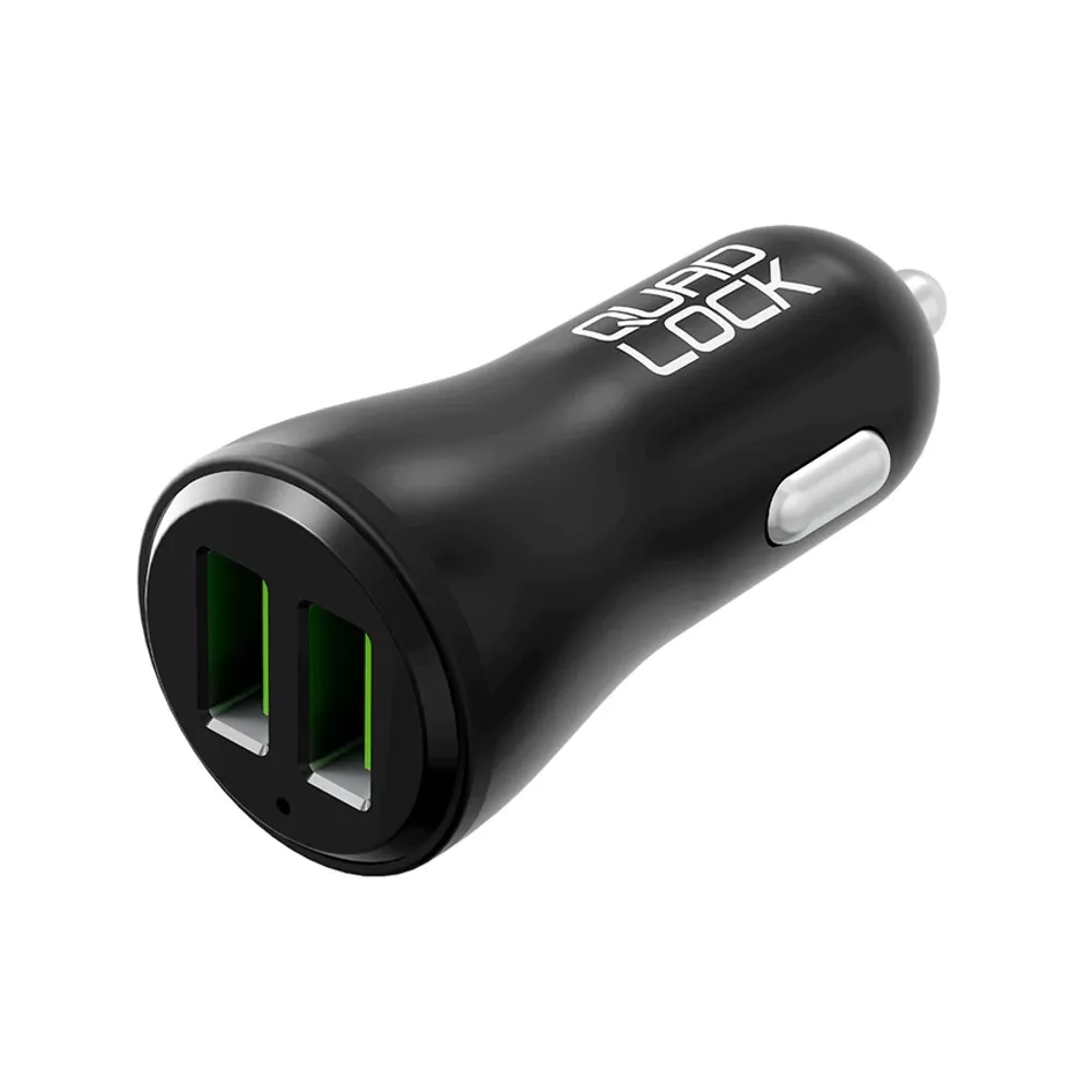 uPRISE Bikes Quad Lock Dual USB 12V Car Charger - Black | Price match, 365 day return s, 18-Month Warranty, Finance Available & Free UK Delivery