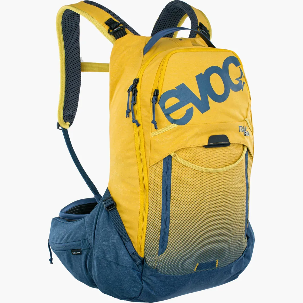 uPRISE Bikes Evoc Trail Pro Protector 16 Litres Backpack - Curry/Denim | Price match, 365 day return s, 18-Month Warranty, Finance Available & Free UK Delivery