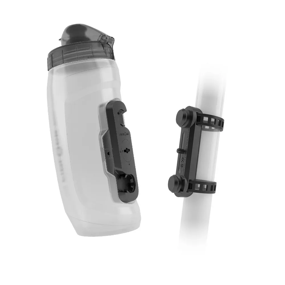 uPRISE Bikes Fidlock TWIST 590ml Water Bottle + Uni Base - Trans Black | Price match, 365 day return s, 18-Month Warranty, Finance Available & Free UK Delivery