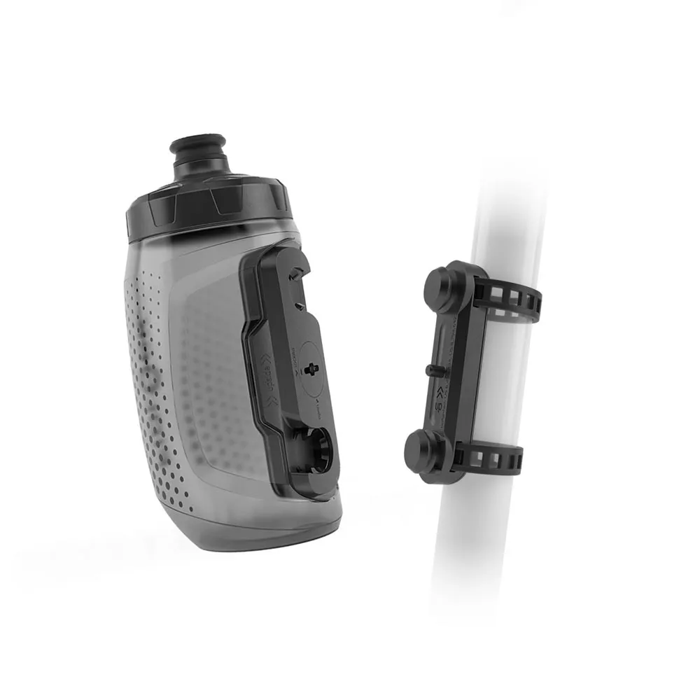 uPRISE Bikes Fidlock TWIST 450ml Water Bottle + Uni Base - Trans Black | Price match, 365 day return s, 18-Month Warranty, Finance Available & Free UK Delivery