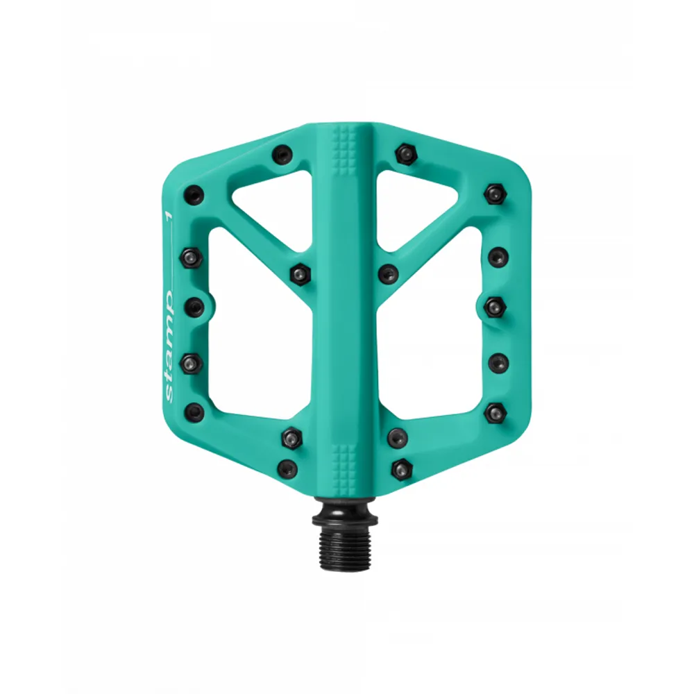 uPRISE Bikes Crank Brothers Stamp 1 Flat MTB Pedals - Turquoise | Price match, 365 day return s, 18-Month Warranty, Finance Available & Free UK Delivery
