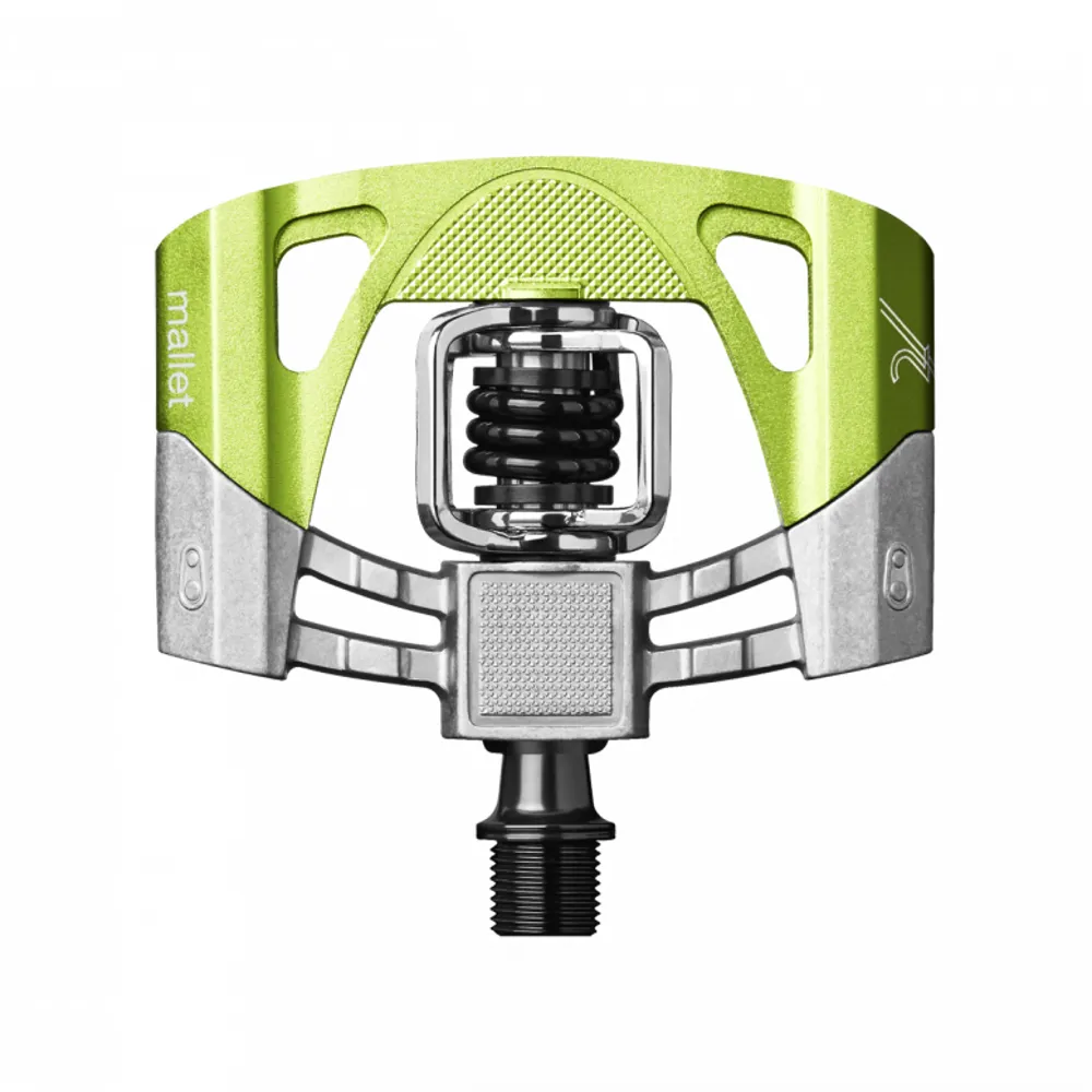 uPRISE Bikes Crank Brothers Mallet 2 Clipless MTB Pedals - Silver/Green | Price match, 365 day return s, 18-Month Warranty, Finance Available & Free UK Delivery