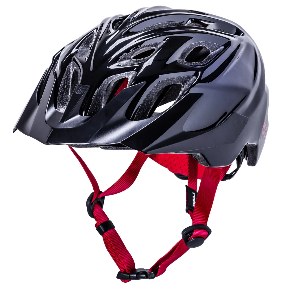 uPRISE Bikes Kali Chakra Youth MTB Helmet - 52-57cm - Solid Gloss Black | Price match, 365 day return s, 18-Month Warranty, Finance Available & Free UK Delivery