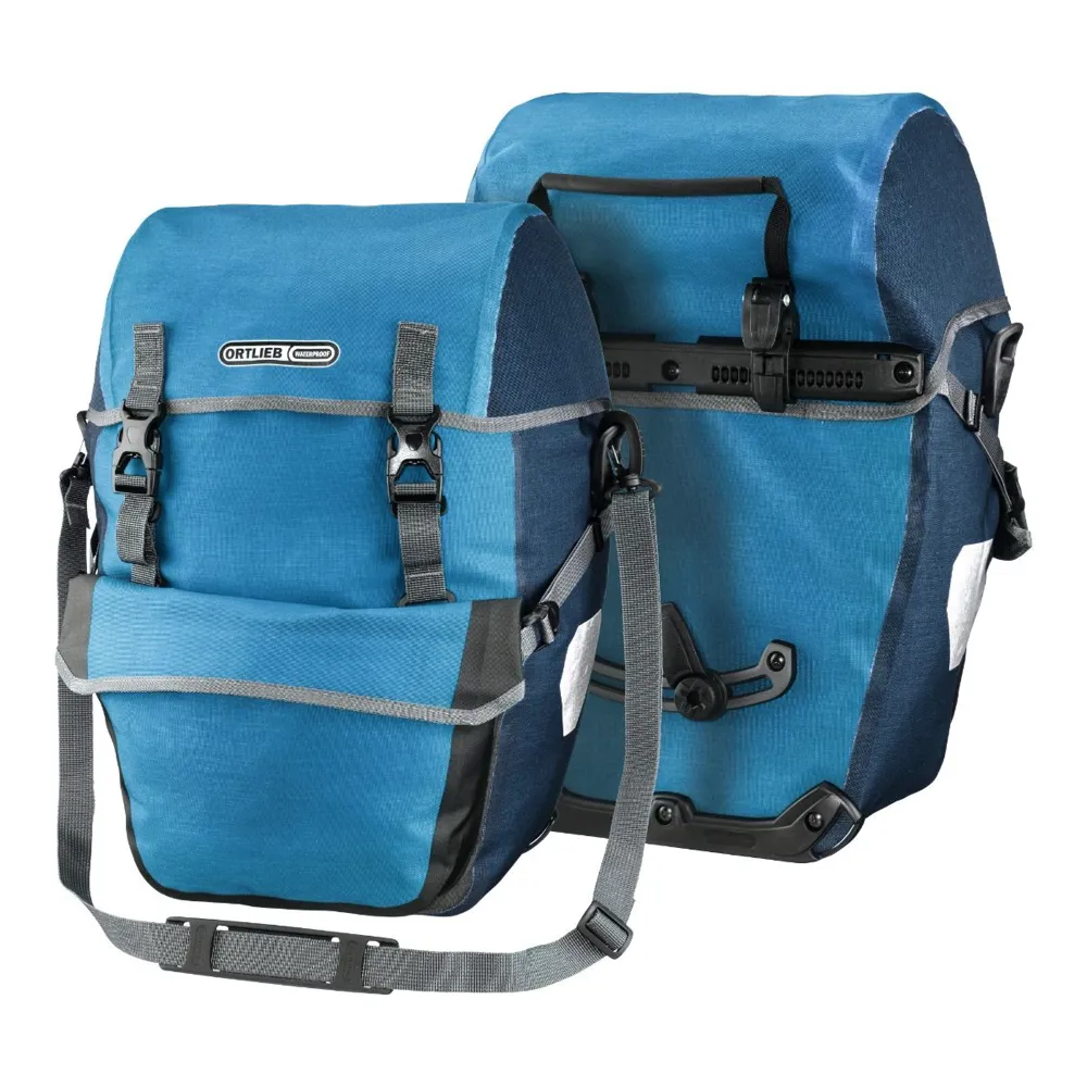 uPRISE Bikes Ortlieb Bike Packer Plus QL2.1 Pannier Bags - 42 Litre - Dusk Blue/Denim | Price match, 365 day return s, 18-Month Warranty, Finance Available & Free UK Delivery