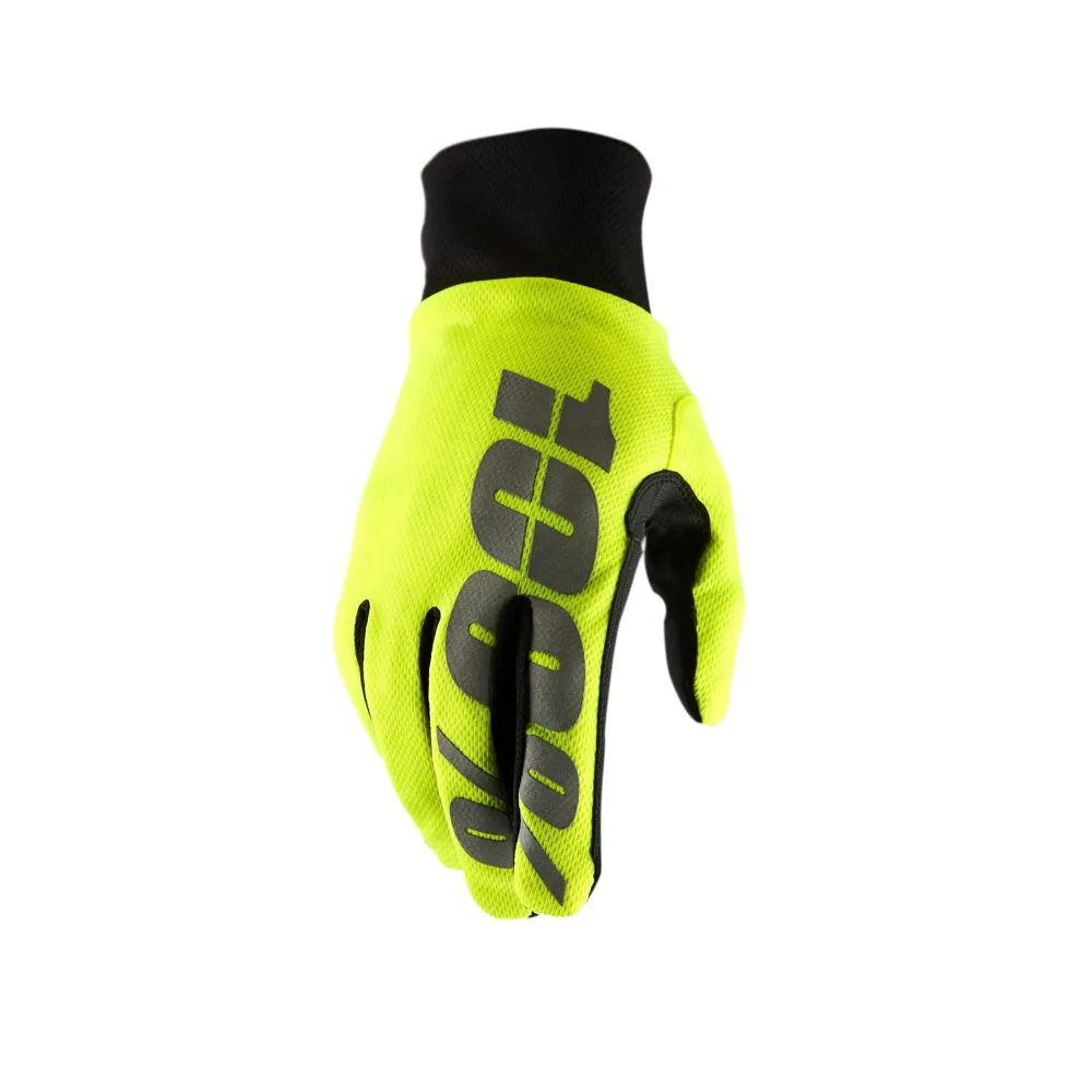 uPRISE Bikes 100 Percent Hydromatic Waterproof Long Finger Gloves - Neon Yellow | Price match, 365 day return s, 18-Month Warranty, Finance Available & Free UK Delivery