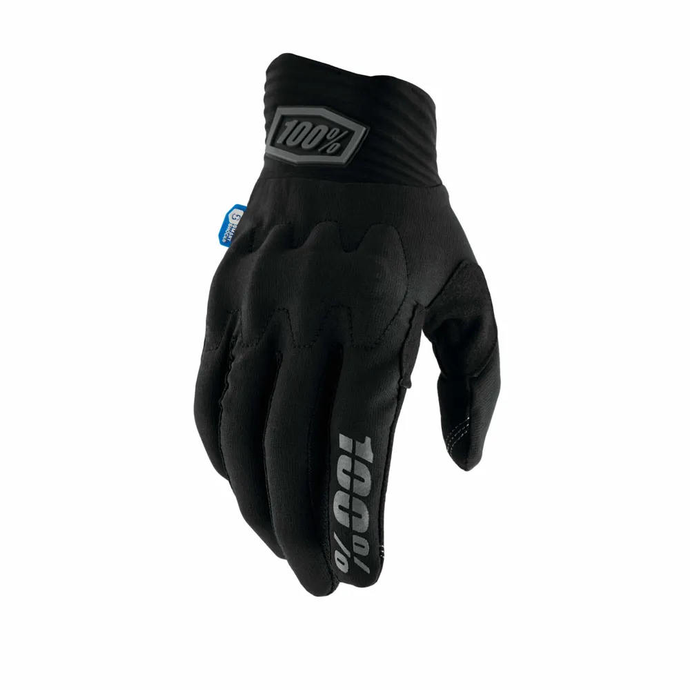 uPRISE Bikes 100 Percent Cognito Smart Shock Long Finger MTB Gloves - Black | Price match, 365 day return s, 18-Month Warranty, Finance Available & Free UK Delivery