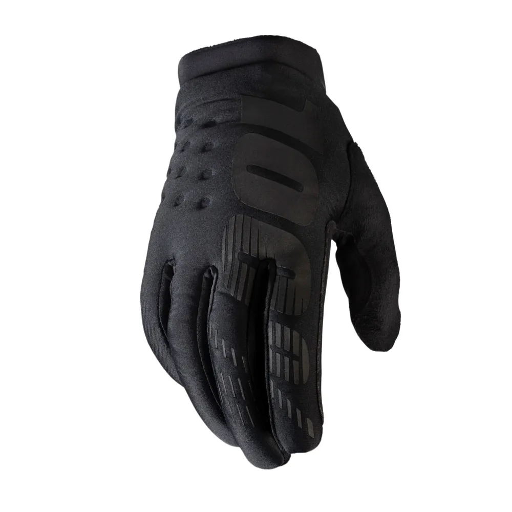 uPRISE Bikes 100 Percent Brisker Cold Weather Long Finger Gloves - Black/Grey | Price match, 365 day return s, 18-Month Warranty, Finance Available & Free UK Delivery