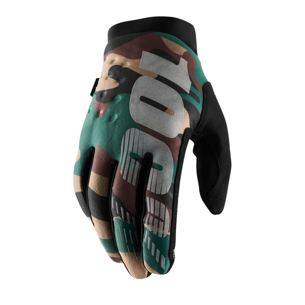 uPRISE Bikes 100 Percent Brisker Cold Weather Long Finger Gloves - Camo/Black | Price match, 365 day return s, 18-Month Warranty, Finance Available & Free UK Delivery