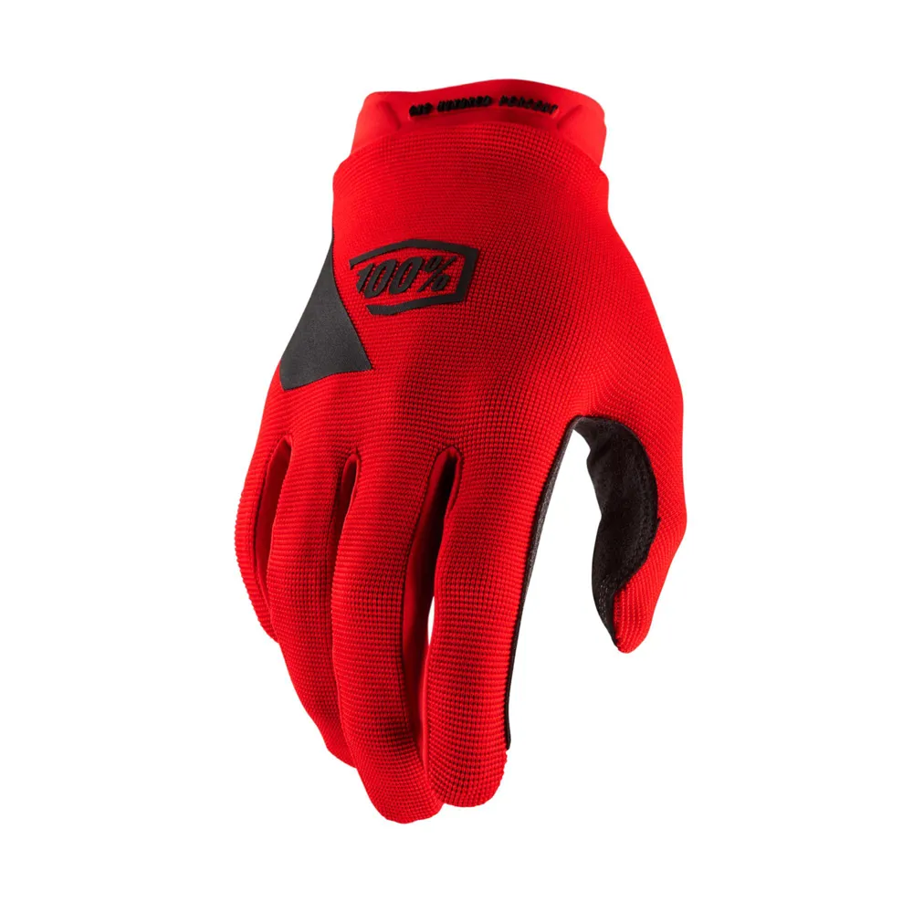 uPRISE Bikes 100 Percent Ridecamp Long Finger Gloves - Red | Price match, 365 day return s, 18-Month Warranty, Finance Available & Free UK Delivery