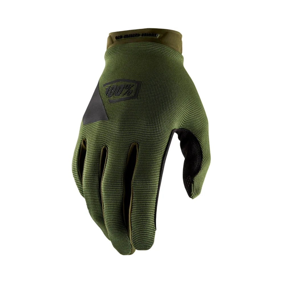 uPRISE Bikes 100 Percent Ridecamp Long Finger Gloves - Army Green/Black | Price match, 365 day return s, 18-Month Warranty, Finance Available & Free UK Delivery