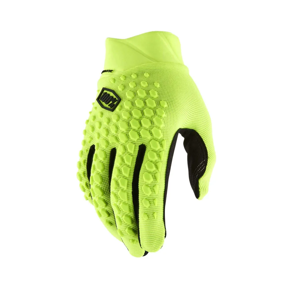 uPRISE Bikes 100 Percent Geomatic Long Finger Gloves - Fluo Yellow | Price match, 365 day return s, 18-Month Warranty, Finance Available & Free UK Delivery