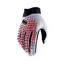 100 Percent Geomatic Long Finger Gloves - Grey/Racer Red