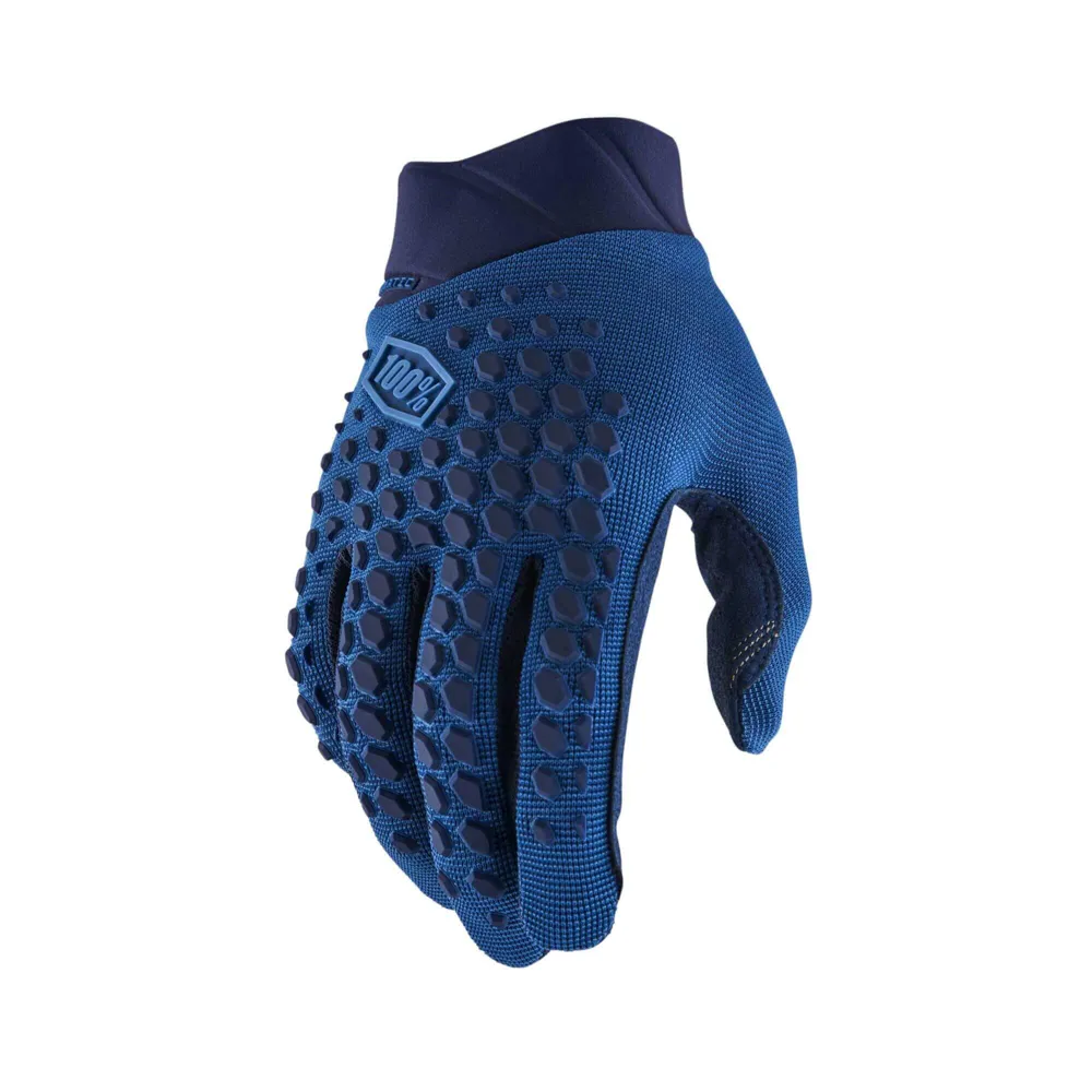 uPRISE Bikes 100 Percent Geomatic Long Finger Gloves - Slate/Blue | Price match, 365 day return s, 18-Month Warranty, Finance Available & Free UK Delivery