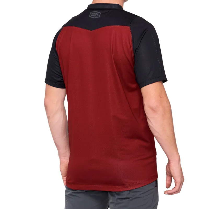 100 Percent Celium Short Sleeve Jersey - Brick/Black-1