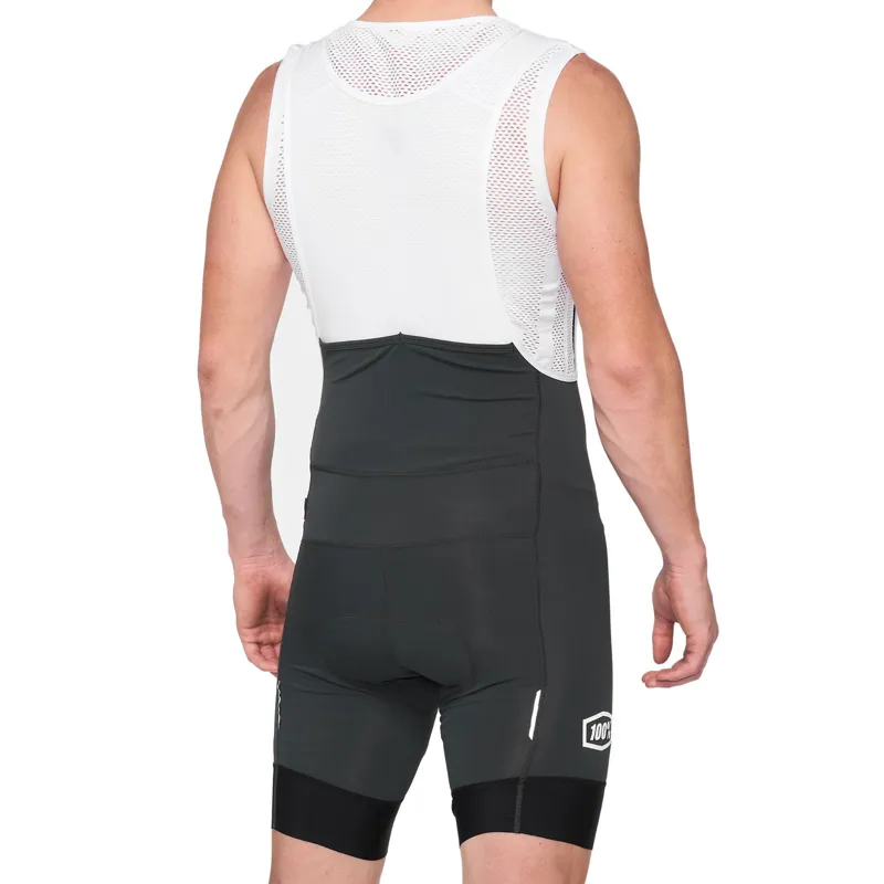 100 Percent Exceeda Bib Shorts - Charcoal-1