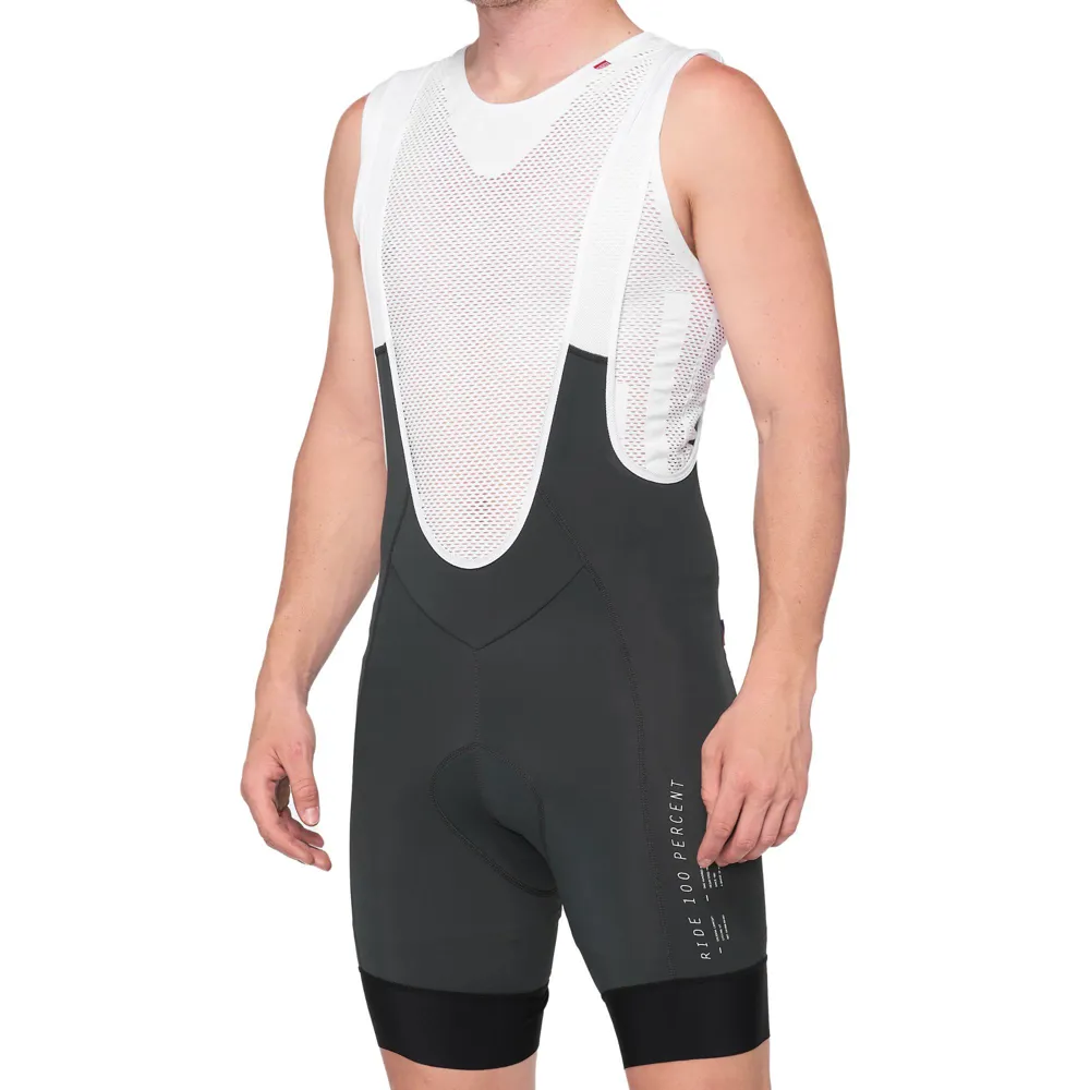 uPRISE Bikes 100 Percent Exceeda Bib Shorts - Charcoal | Price match, 365 day return s, 18-Month Warranty, Finance Available & Free UK Delivery