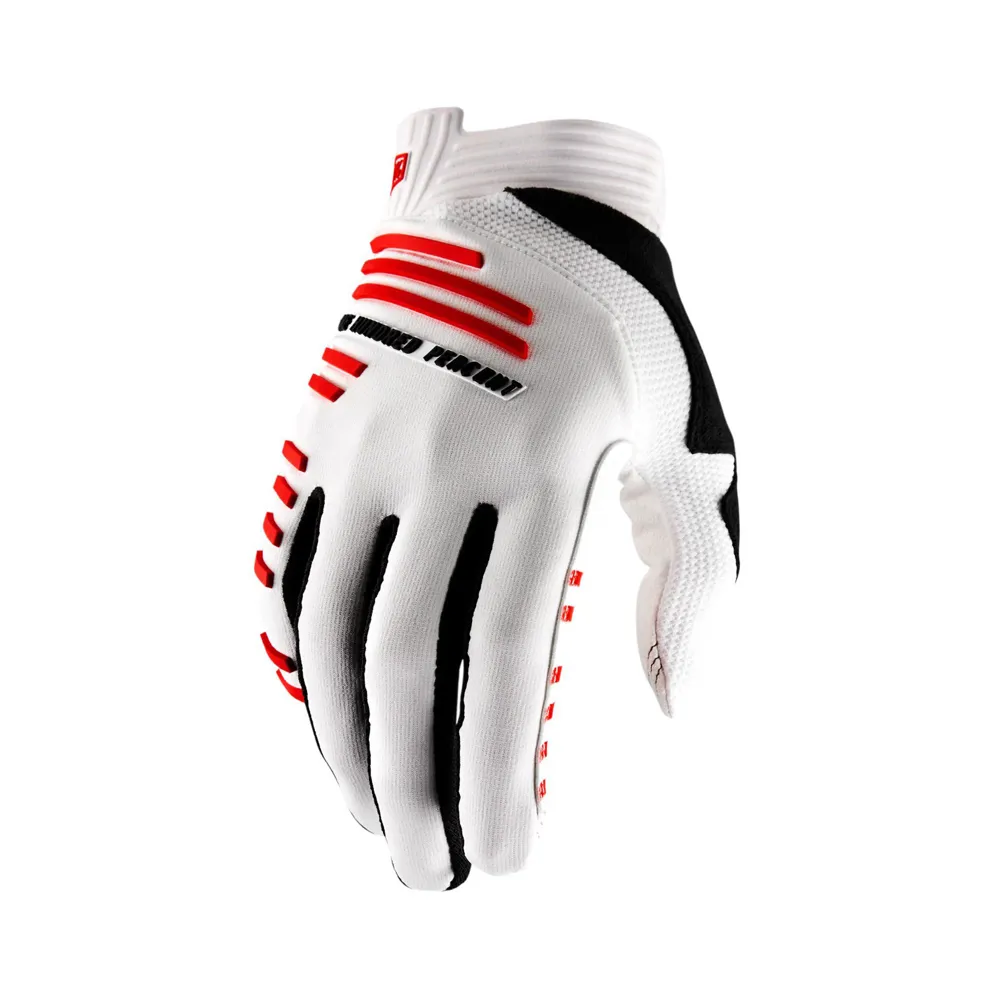 uPRISE Bikes 100 Percent R-Core MTB Gloves - White | Price match, 365 day return s, 18-Month Warranty, Finance Available & Free UK Delivery