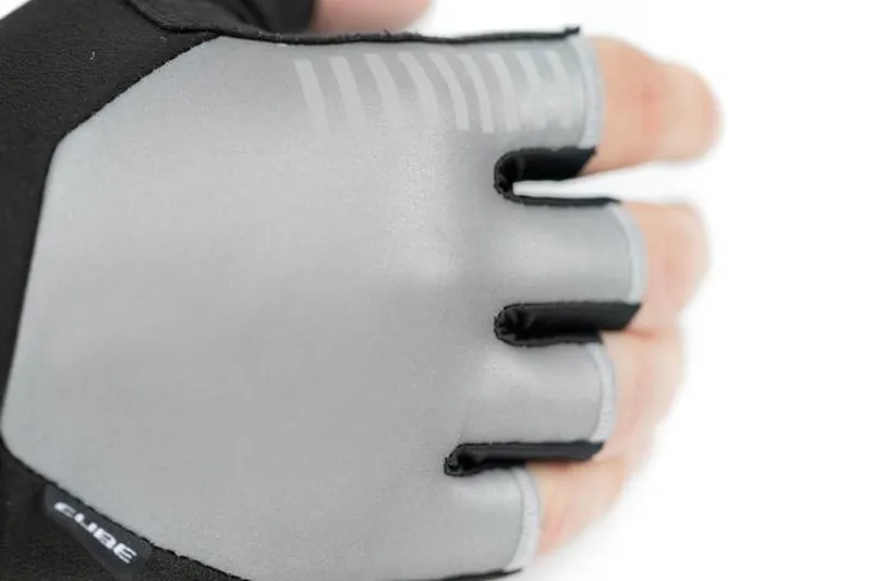 Cube X Natural Fit Short Finger Gloves - Grey/Yellow -3