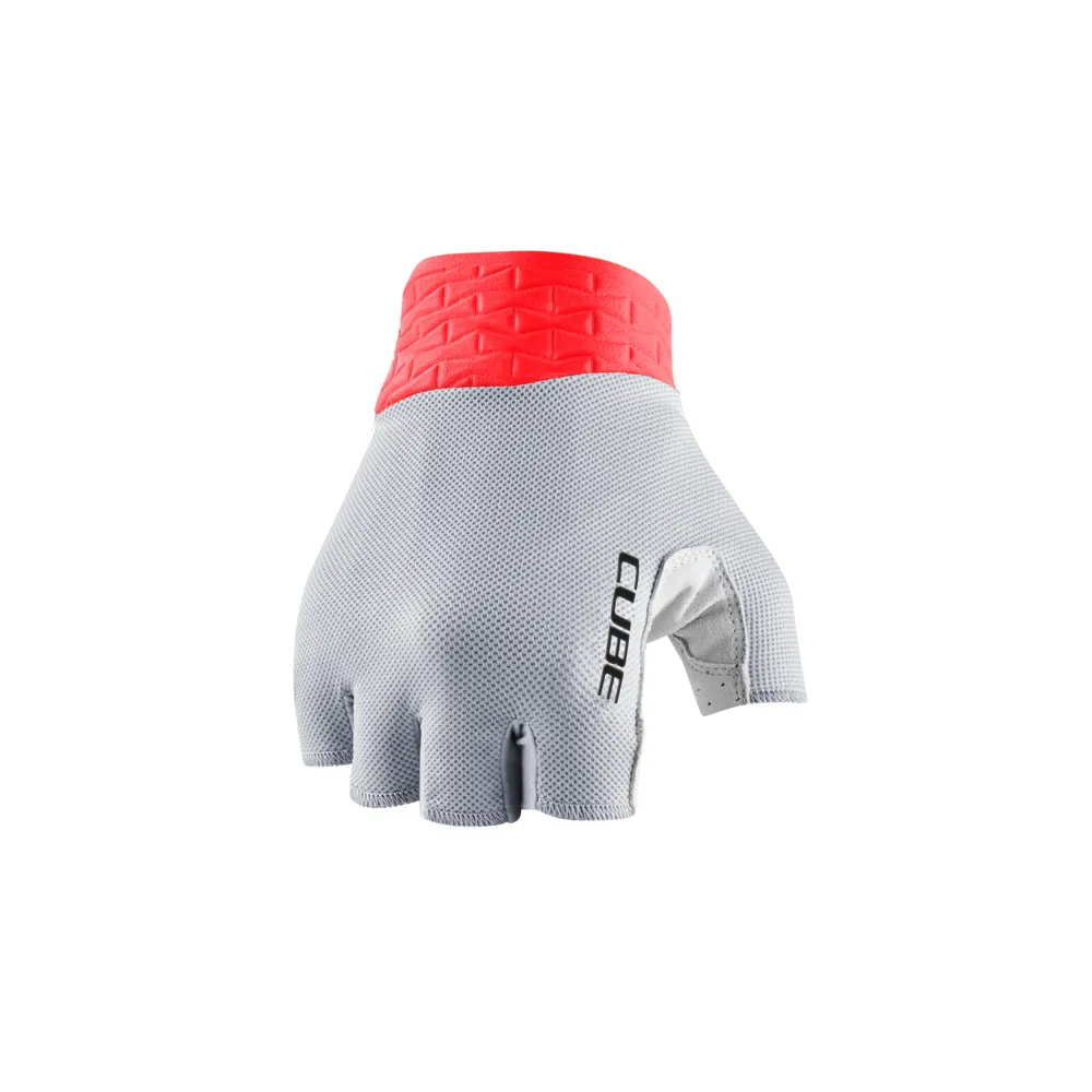 uPRISE Bikes Cube Performance Short Finger Gloves - Grey/Red | Price match, 365 day return s, 18-Month Warranty, Finance Available & Free UK Delivery