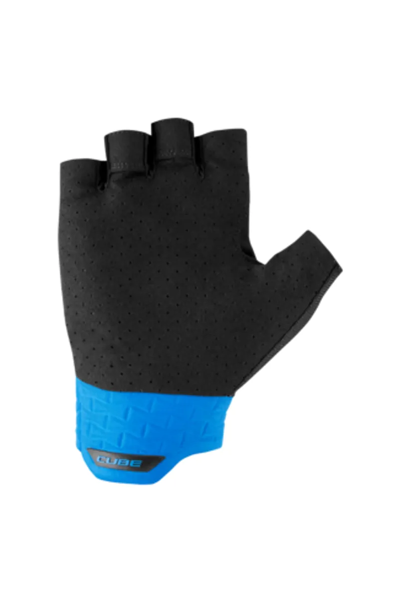 Cube Performance Short Finger Gloves - Black/Blue-1