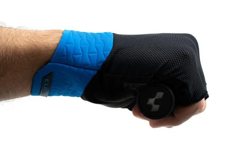 Cube Performance Short Finger Gloves - Black/Blue-4
