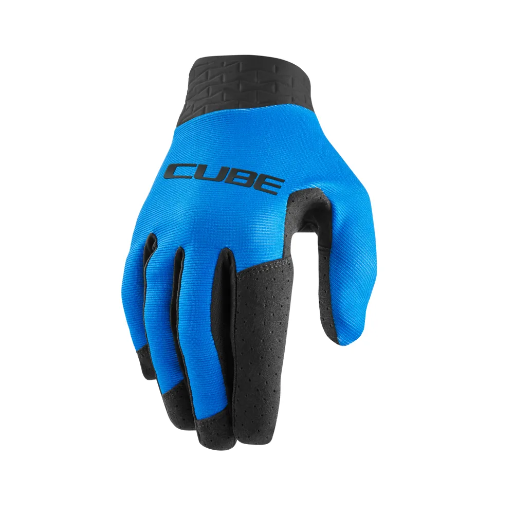 uPRISE Bikes Cube Performance Long Finger Gloves - Blue | Price match, 365 day return s, 18-Month Warranty, Finance Available & Free UK Delivery