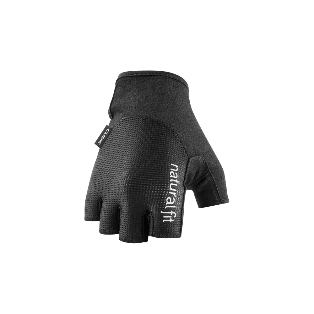 uPRISE Bikes Cube X Natural Fit Short Finger Gloves - Black | Price match, 365 day return s, 18-Month Warranty, Finance Available & Free UK Delivery